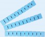 Markeringsset van 10 strips ZB10 rijgklem blauw