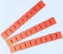 Markeringsset van 10 strips ZB8 rijgklem rood